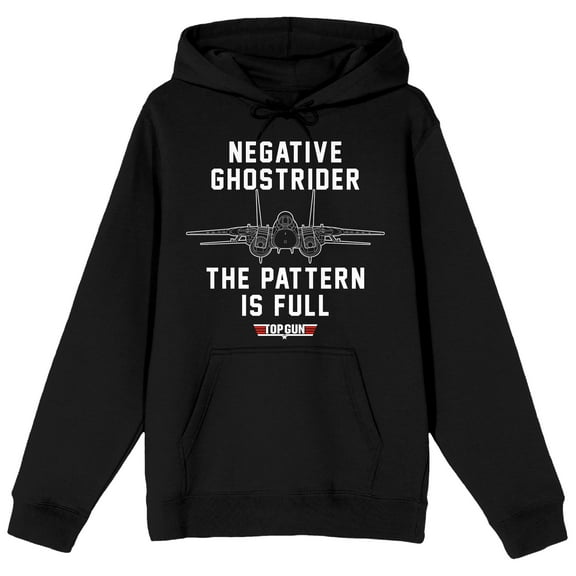 Top Gun Negative Ghostrider The Pattern Is Full Men's Black Sweatshirt-Medium