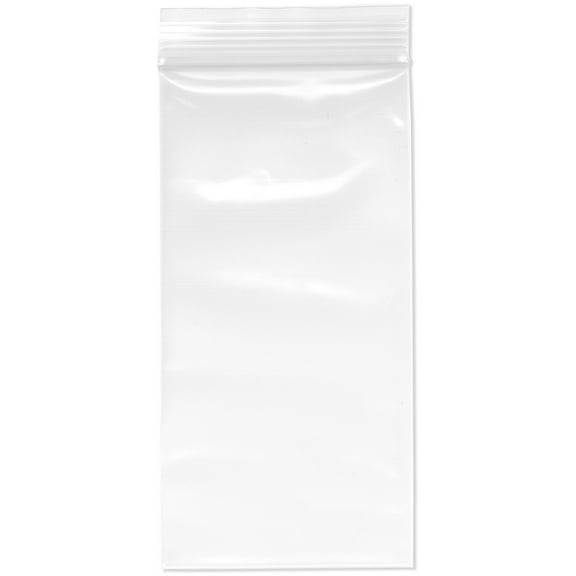 Plymor 3" x 6" (Pack of 100), 4 Mil Heavy Duty Zipper Reclosable Plastic Bags