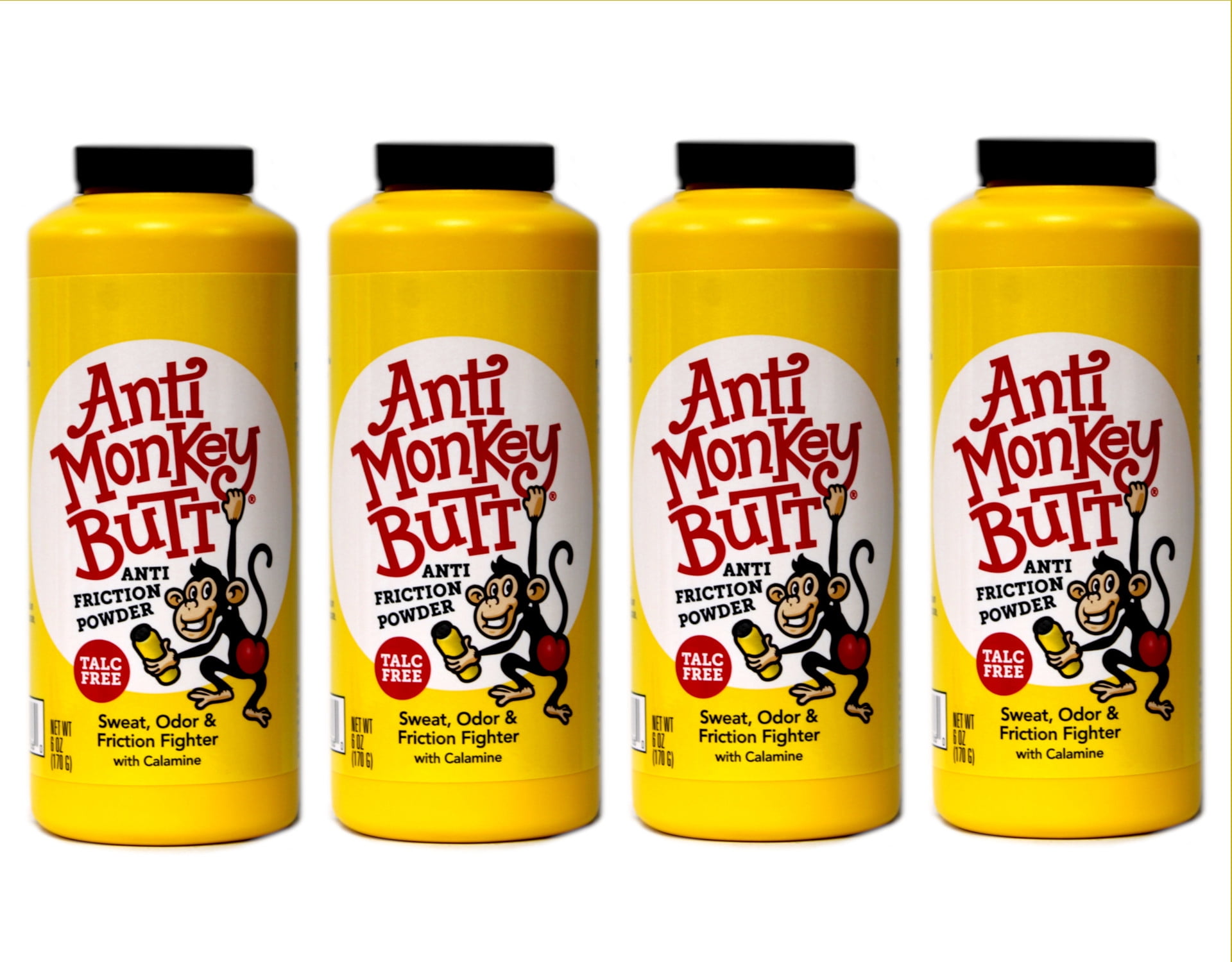 4 Pack Anti Monkey Butt Powder w/ Calamine Powder 6oz