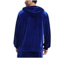 thumbnail image 7 of Yusimy Men's Solid Color 2-Piece Velvet Tracksuit Hoodie Long Sleeve Slim-Fit Jogger Pants Casual Fashion, 7 of 7