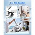 thumbnail image 4 of Commercial Ice Shaver 661 lbs per Hour Electric Ice Shaver with Replaceable Container 350W Premium Motor 4 Blades for Snow Cone and Ice Making Suitable for Dessert Shops Bars Parties Silver, 4 of 7