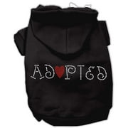 Pet, Dog Cat Hoodie Rhinestone, "Adopted"
