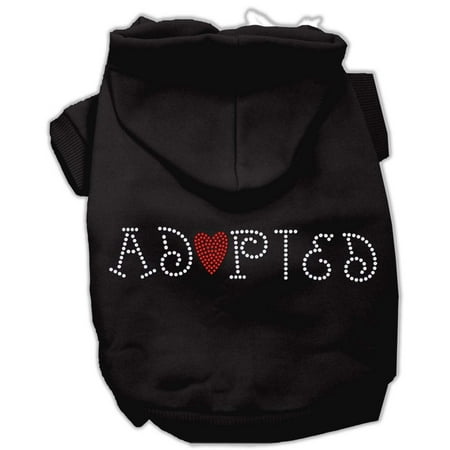 Pet, Dog Cat Hoodie Rhinestone, "Adopted"