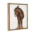 thumbnail image 4 of Stupell Industries Smiling Donkey Foal Animals & Insects Painting Brown Floater Framed Canvas Art Print Wall Art, 17 x 21, 4 of 10