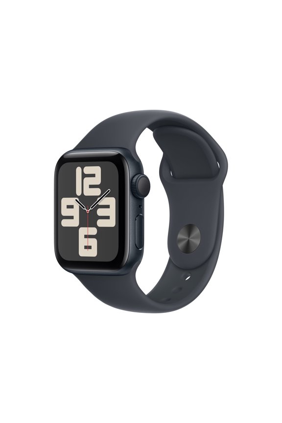 Open Box Apple Watch SE (2nd Gen) [GPS 40mm] Smartwatch with Midnight Aluminum Case with Midnight Sport Band - S/M