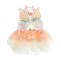 Unique Bargains Dog Dresses Stylish Butterfly Girls Dog Clothes Dog Princess Dresses Cute Summer Costumes Puppy Handmade Skirt for Small Dogs Large Assorted Color