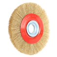 thumbnail image 4 of 1Pcs 8 Inch 200mm Steel Flat Wire Wheel Brush with 10pcs Adaptor Rings For Bench Grinder Polish, 4 of 5