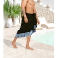 thumbnail image 3 of LA LEELA Men's Pareo Regular Swimsuits Sarong Long Swim Beach Wrap One Size Blue, Geometric Summer Vacation Aloha, 3 of 5