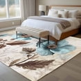 thumbnail image 5 of Spring Floral Vintage Area Rugs 8x10 for Living Room, Retro Teal Tulips Botanical Summer Non Slip Washable Rug Runner, Low Pile Indoor Floor Carpet Mat Bathroom Rugs for Bedroom, Kids Room, 5 of 9