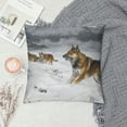 thumbnail image 2 of Orinice Dog Snow Mountain Graphic Decorative Cushion Throw Pillow Cover for Home Couch Living Room Bed Sofa - Winter Square 1PC 20x20in, 2 of 5