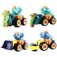 thumbnail image 1 of Dinosaur Building Set Funny 4 Sets Plastic Car Assemble Toy Engineering Car Toy, 1 of 10