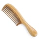 thumbnail image 2 of Peines para el cabello de sándalo verde 100% natural hechos a mano - Peine de madera para desenredar el cabello natural con aroma de sándalo antiestático (diente ancho) Ormromra JQWJ196-2, 2 of 6