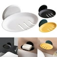 thumbnail image 2 of Wodtesl Self Draining Soap Holder Box Case Suction Soap Dish Wall Mounted Punch, 2 of 5