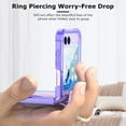 thumbnail image 4 of Designed for Samsung Galaxy Z Flip 5 Case Clear with Ring, Anti-Fall Shockproof Protective Phone Cover Case Compatible with Galaxy Z Flip 5 Case 5 G 2023 (Clear Purple), 4 of 12