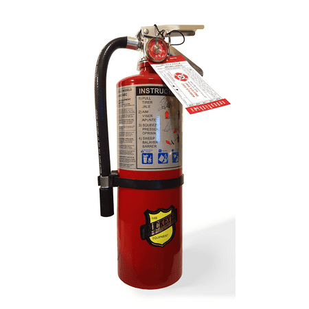 Buckeye, Fire Extinguisher, 5 lb ABC Fire Extinguisher, Multipurpose Dry Chemical, Industrial, Commercial Fire Extinguisher, Aluminum Valve, Wall Bracket, 10914, Certification