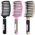 thumbnail image 1 of Cepillo para el cabello Brillar 3 piezas cerdas de jabalí negro/rosa/dorado Electrónica, 1 of 5