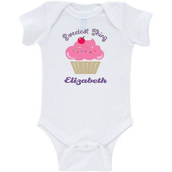 Personalized Sweetest Thing Baby Girl White Creeper