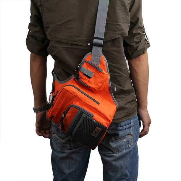 32*39*12cm Ilure Fishing Bag Multi-Purpose Waterproof Canvas Fishing Reel Lure Tackle Bag Orange