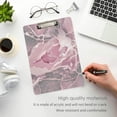 thumbnail image 5 of 12.5"x9" Pink Marble Texture Clipboards, Standard A4 Letter Size Nursing Clipboard with Low Profile Metal Clip Decorative Clip Board for Office Supplies,Gold, 5 of 7