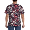 thumbnail image 3 of Bixox Men's Rose Flowers Printed Short Sleeve Skinny Athletic T-Shirt, 3 of 6