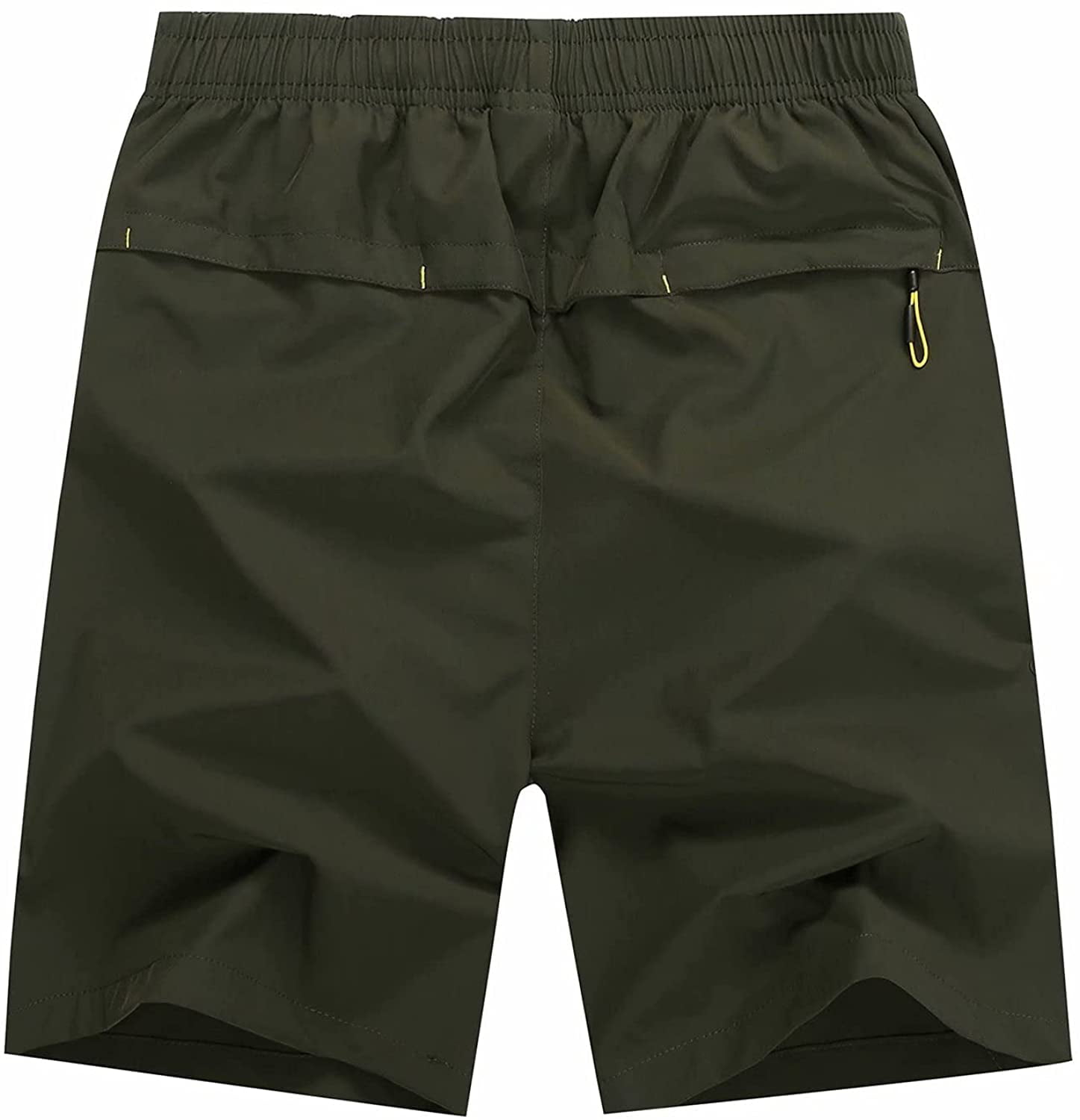 MAGCOMSEN Mens Outdoor Quick Dry Hiking Shorts Running Workout Shorts with Zipper Pockets 