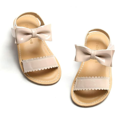 

Toddler Girls Sandals Soft Rubber Flats Summer Baby flower girl Shoes