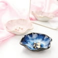 thumbnail image 2 of Ceramic Jewelry Dish,Leaf Jewelry Tray Key Tray,Jewelry Holder,Small Ring Dish Holder Jewelry Plate Trinket Tray Catchall Tray Nightstand Decor for Entryway Table Room Decor (Blue), 2 of 6