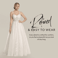 thumbnail image 3 of David’s Bridal, The Edit by DB Studio Women's Formal Illusion Corset Bodice Ball Gown, Full Length, Tulle, 3 of 6