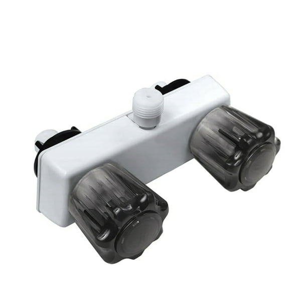 APPLAYERR 4 Inch RV Shower Faucet Dual Handle Classic Style White & Black Easy Temperature Control Premium Construction Lightweight