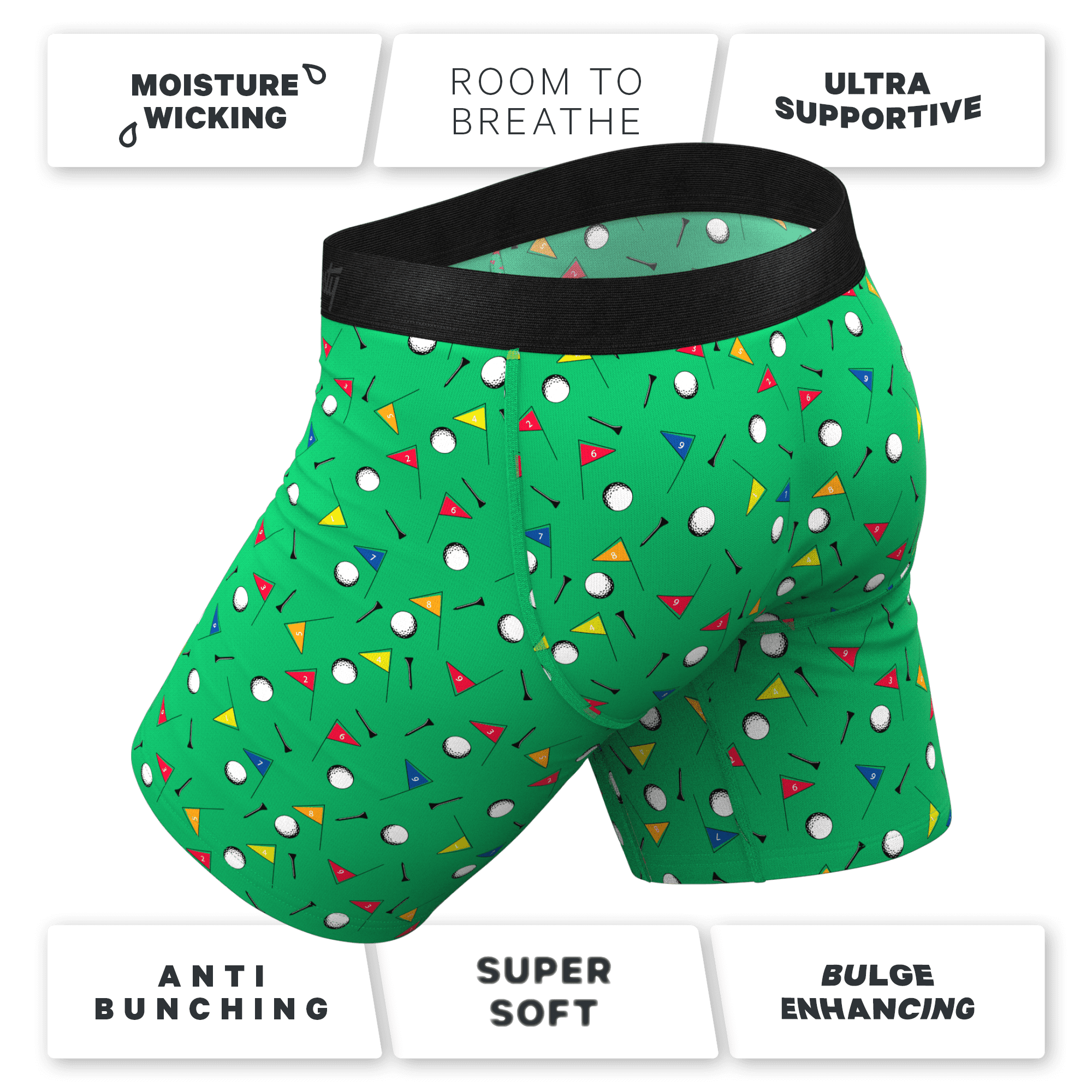 The Front Nine - Shinesty Golf Ball Hammock Pouch Underwear With Fly XL