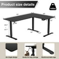 thumbnail image 4 of Homall Adult L Shape Adjustable Height Ergonomic Comfort and Stability Electric Sit Stand Desk, Black, 4 of 7