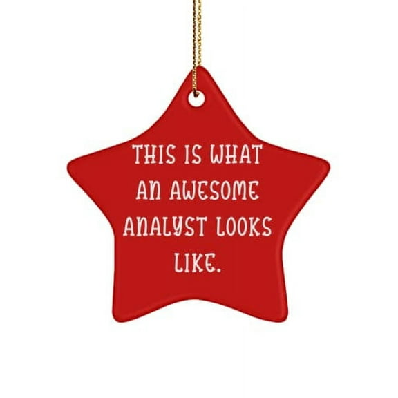 Funny Analyst Gifts, This is What an Awesome Analyst Looks Like., Christmas Star Ornament for Analyst