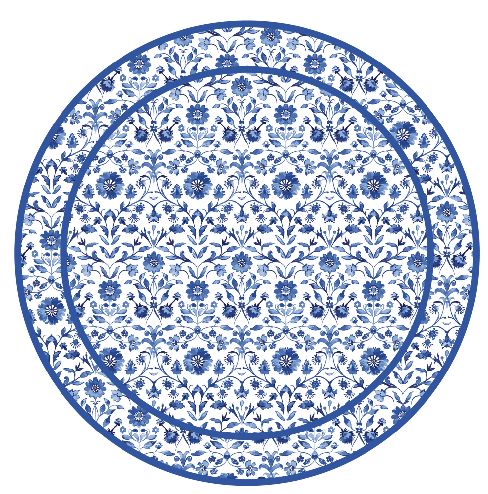 Crown Display Heavy Duty Paper Plates Set for 32 Guests, 64 Fancy Disposable Plates, Florentine