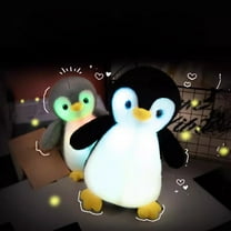 Latrodar Kids Christmas Gifts Plush Toys 25cm 9.8 '' Colored Light Penguin Lint Animals Toy LED Stuffed Animals Birthday Gifts for Women