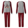 thumbnail image 2 of Aofany Family Matching Christmas Pajamas Set, Christmas Tree&Letter Print Long-Sleeved T shirt Tops + Plaid Trousers Holiday Sleepwear Outfits for Family Member, 2 of 5