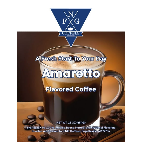 FNG Coffees- Amaretto Flavored Coffee- Whole Bean
