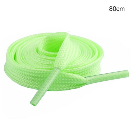 

20 Pairs 80cm Flat Reflective Runner Shoe Laces Safety light green1