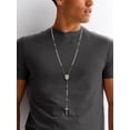 thumbnail image 2 of Collar con forma de rosario Supcare de acero inoxidable para hombre y mujer, 2 of 9
