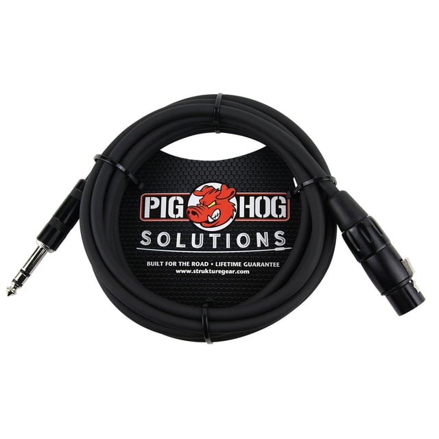 Amplificador Pig Hog ángulo Recto Cable de 6,35 mm a 6,35 mm 3 m para Guitarra
