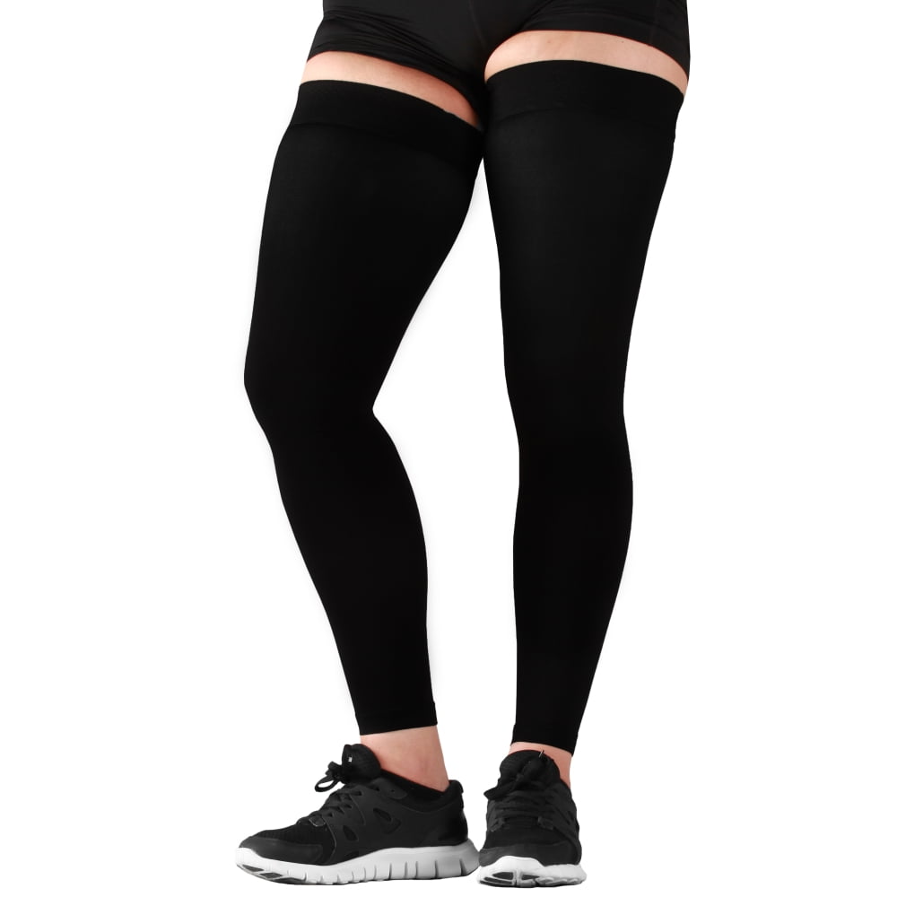 Mojo Compression Unisex Thigh Hi Leg Sleeve 2030mmHg (Black, Medium