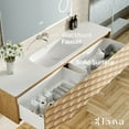 thumbnail image 6 of Eviva Oahu 55 Inch Wall Mount Oak Vanity with Solid Surface Integrated Sink, 6 of 6