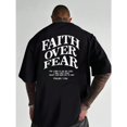 thumbnail image 2 of Men's Graphic T-Shirt Faith Over Fear Daily Wear 100% Cotton Unisex Gift Idea For Him Her Streetwear Design Comfortable Casual Top, 2 of 13