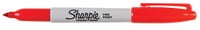 Sharpie Permanent Markers, Fine Point, Red, 12 Count