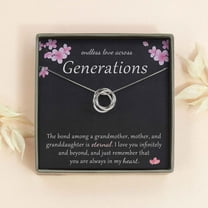 Anavia Three Generations Necklace Gift for Grandmother, Mother, Granddaughter, Endless Love Across Generations 925 Sterling Silver Necklace