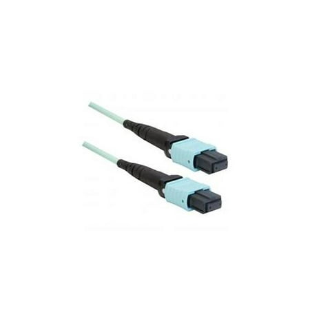 Plenum Fiber Optic Cable, MTP / MTP (MPO), Multimode, Duplex, 24 Strand, 100 Gbps, 50/125, 15 meter (49.2
