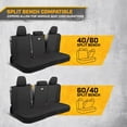 thumbnail image 4 of Funda de asiento trasero de piel sintética CAT negra impermeable, 4 of 9
