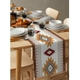 thumbnail image 6 of Table Runner Dresser Scarves 72 Inch Long, Aztec Southwestern Native Ethnic Tribal Abstract Linen Dining Table Runners Boho Geometric Art Tabletop Scarf for Wedding Holiday Party Kitchen, 6 of 7