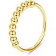 thumbnail image 1 of HSHDLDF 925 Sterling Silver Anxiety Spinning Rings with Bead Band Ring Fidget Rings for Anxiety Anti-Stress Rotate Ring Thin Stackable Rings for Women, 1 of 6