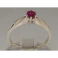 thumbnail image 3 of LBG British Made 9k White Gold Natural Ruby Womens Promise Ring - 33 size options - Size 4.75, 3 of 7