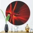 thumbnail image 2 of Designart 'Yellow and Red Rays ' Modern Wood Wall Clock, 2 of 5
